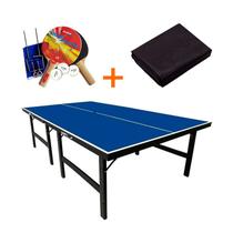 MESA PING PONG MDF 15MM - KLOPF -1016 + KIT TÊNIS DE MESA - 5030 + Capa Impermeável MESA PING PONG MDF 15MM - KLOPF -1016 + KIT TÊNIS DE MESA - 5030 + Capa Impermeável