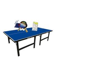 MESA PING PONG MDP OFICIAL 15mm KLOPF 1001 + KIT Completo Klopf 5031 + Kit bolinhas cor Branca Klopf 5075