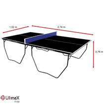 Mesa Ping Pong / Tenis De Mesa Oficial 15mm MDP Klopf 1087 Preta pés de ferro