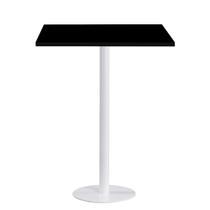 Mesa Pisa Beta Bistrô Fratini 107,50cm (A) Disco Redondo Branco Tampo MDP Quadrado Branco 70cm( L)