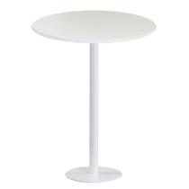 Mesa Pisa Beta Bistrô Fratini 107,50cm (A) Disco Redondo Branco Tampo MDP Redondo Branco 60cm (L)