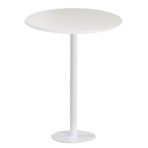 Mesa Pisa Beta Bistrô Fratini 107,50cm (A) Disco Redondo Branco Tampo MDP Redondo Branco 70cm (L)