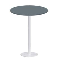 Mesa Pisa Beta Bistrô Fratini 107,50cm (A) Disco Redondo Branco Tampo MDP Redondo Grafito 70cm (L)