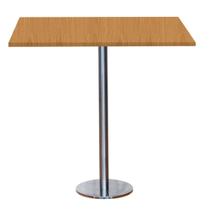 Mesa Pisa Beta Bistrô Fratini 107,50cm (A) Disco Redondo Inox Tampo MDP Quadrado Samba 60cm (L)