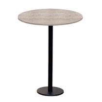 Mesa Pisa Beta Bistrô Fratini 107,50cm (A) Disco Redondo Preto Tampo MDP Redondo Castanheira 60cm