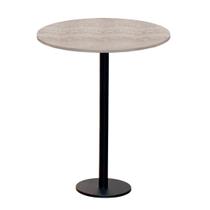 Mesa Pisa Beta Bistrô Fratini 107,50cm (A) Disco Redondo Preto Tampo MDP Redondo Castanheira 70cm
