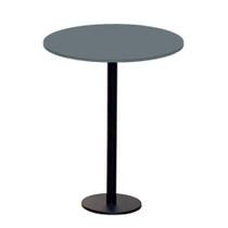 Mesa Pisa Beta Bistrô Fratini 107,50cm (A) Disco Redondo Preto Tampo MDP Redondo Grafito 80cm (L)