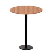 Mesa Pisa Beta Bistrô Fratini 107,50cm (A) Disco Redondo Preto Tampo MDP Redondo Noce Nat 80cm (L)