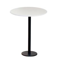 Mesa Pisa Beta Bistrô Fratini 107,50cm (A) Disco Redondo Preto Tampo MDP Redondo Preto 60cm (L)
