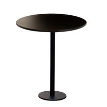 Mesa Pisa Beta Bistrô Fratini 107,50cm (A) Disco Redondo Preto Tampo MDP Redondo Preto 70cm (L)