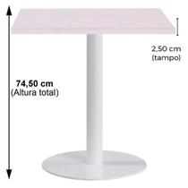 Mesa Pisa Beta Fratini Disco Redondo Branco Tampo MDP Mesa Pisa Beta Fratini Disco Redondo Branco Tampo MDP