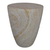 Mesa Plant Stand Benzara, resina branca marmorizada cônica de 18 polegadas Mesa Plant Stand Benzara, resina branca marmorizada cônica de 18 polegadas