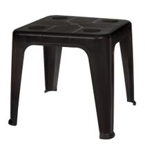 Mesa Plastica De Apoio Com Porta Copos Preta - Mor