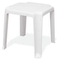 Mesa plastica monobloco de apoio pituba branca