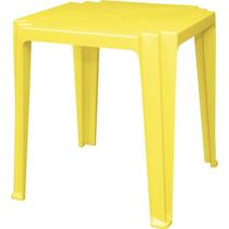 Mesa plastica monobloco tambau amarela