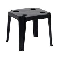 Mesa Plástica Pequena Com Porta Copos Preta Belfix - 70165707 Belfix Mesa Plástica Pequena Com Porta Copos Preta Belfix - 70165707 Belfix
