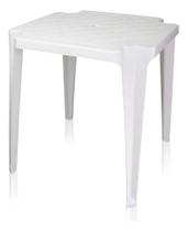 Mesa Plástica Quadrada Branca Monobloco - Antares ' Cor Branco Mesa Plástica Quadrada Branca Monobloco - Antares ' Cor Branco