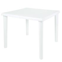 Mesa Plastica Quadrada Desmontavel 82cm Branca Mor