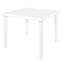 Mesa Plástica Quadrada Desmontável Mor - Branca