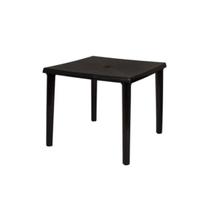 Mesa Plástica Quadrada Desmontável Preta Mor