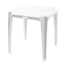 Mesa Plastica Quadrado Top Premium Branco - Topplast