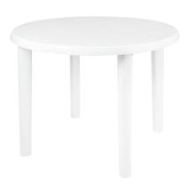 Mesa Plastica Redonda Desm Branco Mor