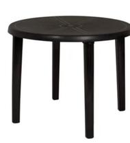 Mesa Plástica Redonda Desmontável Preta Mesa Plástica Redonda Desmontável Preta
