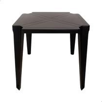 Mesa Plástico Quadrada 59,5x59,5 Multiuso Empilhavel Preta