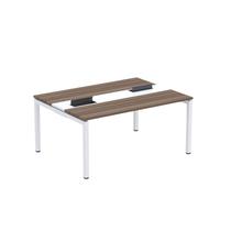 Mesa Plataforma Dupla com Pé de Aço para Coworking 150x120 Pdc15/12/2p Walnut/Branco