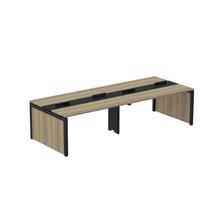 Mesa Plataforma Dupla para 4 Lugares para Coworking 110x120/4p Noce Naturalle/Preto