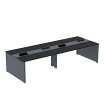 Mesa Plataforma Dupla para 4 Lugares para Coworking 160x120/4p Preto/Grafito