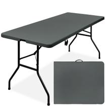 Mesa Plegable Best Choice Products 1,8 m Plástico Gris Oscuro
