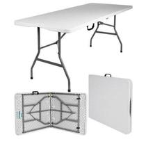Mesa Portátil Dobrável 1.80x76,2cm Polietileno Branca Maxchief
