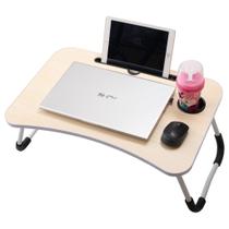 Mesa Portátil Dobrável P/ Notebook Cama Home Office Refeição Bege