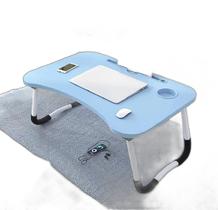 Mesa Portátil Dobrável Para Notebook Cama Refeição - Azul