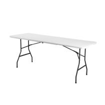 Mesa Portátil Dobrável Vira Maleta Com Alça Camping Branco