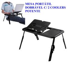 Mesa Portátil Para Notebook- Laptop Articulada Dobravel Multiuso C/ 2-cooler Sofa Cama - EMB-ECOMMERCE TOMATE