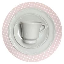 Mesa Posta 18pcs para Lanche Sousplat e Xicaras Cottage Porcelana Germer