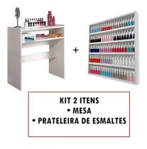 Mesa + Prateleira Expositora de Esmaltes