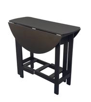 Mesa Prática Dobrável Preta Rustica, Bar Cozinha Lazer ( REDONDA )