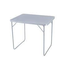 Mesa Prática em Alumínio Dobrável e Tampo MDF Cinza 003424 MOR