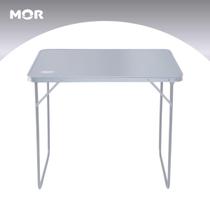 Mesa Prática MOR Dobrável Portátil em Aço e MDF com Alça, Leve e Resistente Ideal para Lazer