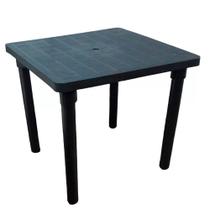 Mesa Preta Quadrada Desmontável 83 cm, Opção: Preto Mesa Preta Quadrada Desmontável 83 cm, Opção: Preto
