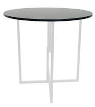 Mesa Prime Branco/Preto Redonda Mesa Prime Branco/Preto Redonda