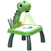 Mesa Projetara Desenho Divertido Infantil Dino Dinossauro Com Ajuste Mesinha - Dino