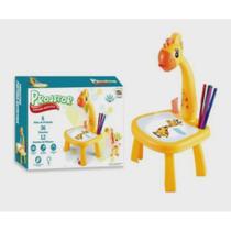 Mesa Projetor Desenho Infantil Mesinha De Desenho Projetara (Amarelo)