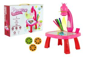 Mesa Projetor Desenho Infantil Mesinha De Desenho Projetora (Rosa) - Toy king