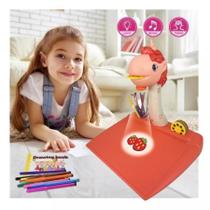 Mesa Projetora Infantil Unicórnio Grande 3 Discos Interativo Magico Pranchete