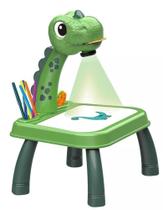 Mesa Projetora Infantil Verde Dinossauro Aprendendo a Desenhar - DMTOYS