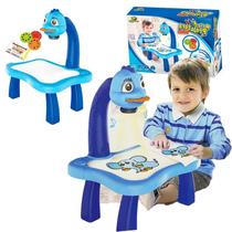Mesa Projetora Lousa Magica Infantil Para Desenhar E Pintar Com Canetinha Educativa